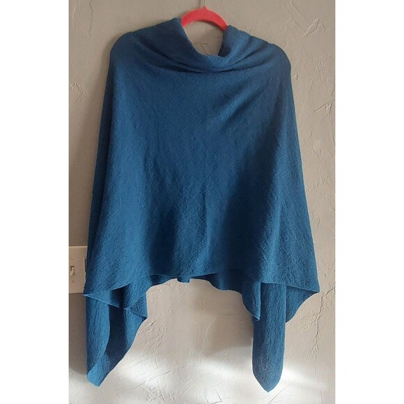 Eilen Fisher Poncho Women's Size 0/S,100 % Wool, Made In China Of Italian. - Picture 6 of 8